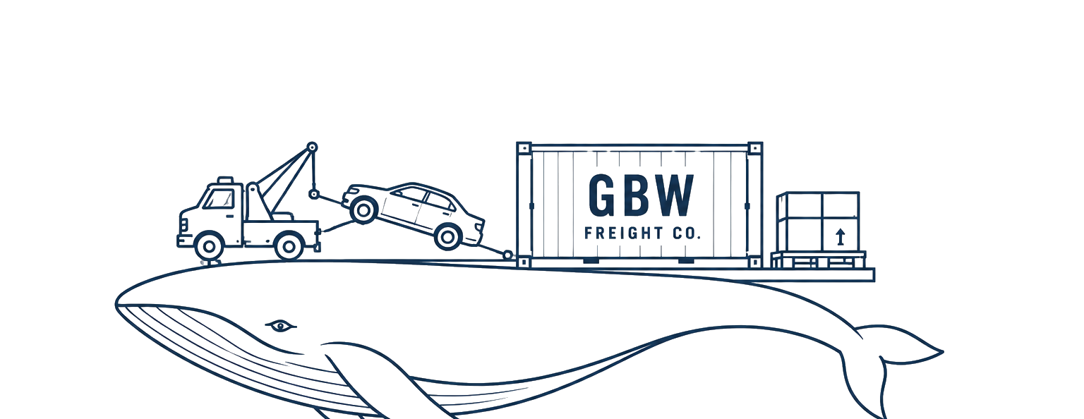 GBW Freight whale carrying cargo on its back